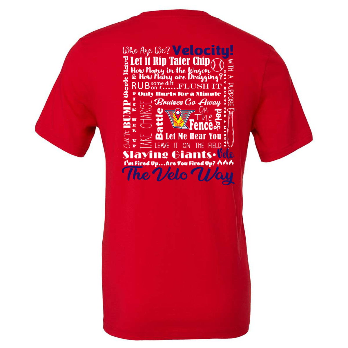 Velo FP - Velo Ball Words - Red (Tee/Hoodie/Sweatshirt) - Southern Grace Creations