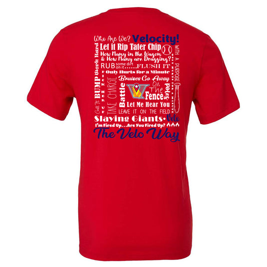 Velo FP - Velo Ball Words - Red (Tee/Hoodie/Sweatshirt) - Southern Grace Creations