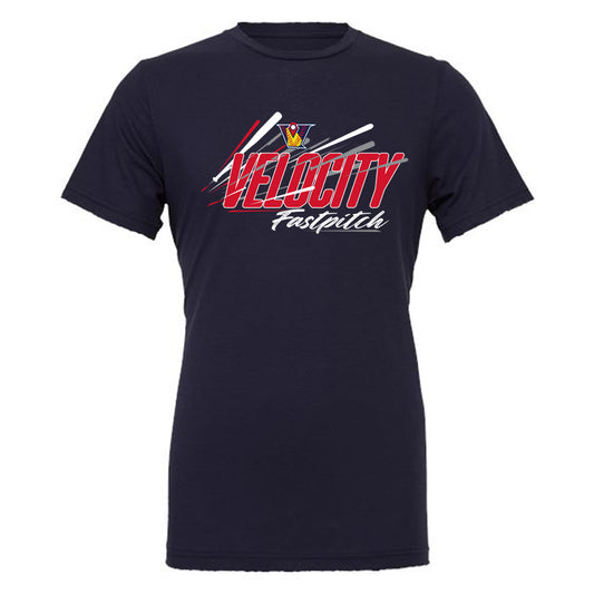 Velo FP - Velocity Fastpitch Bats - Navy (Tee/Hoodie/Sweatshirt) - Southern Grace Creations