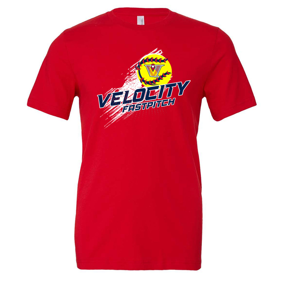 Velo FP - Velocity Fastpitch Streak - Red (Tee/Hoodie/Sweatshirt) - Southern Grace Creations