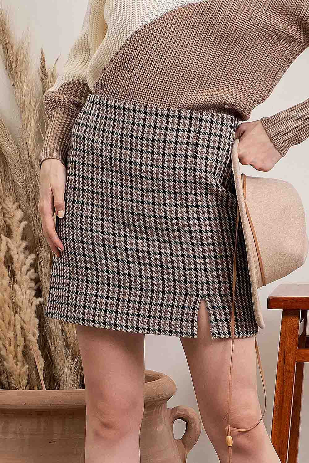Vikki Houndstooth Skirt - Southern Grace Creations