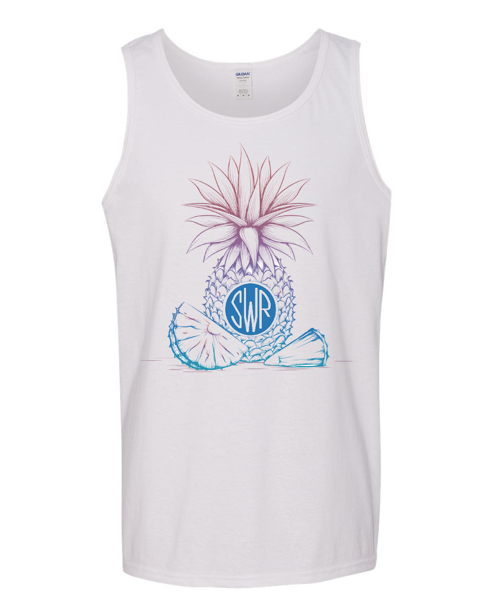 WATER-COLOR PINEAPPLE MONOGRAM - Southern Grace Creations