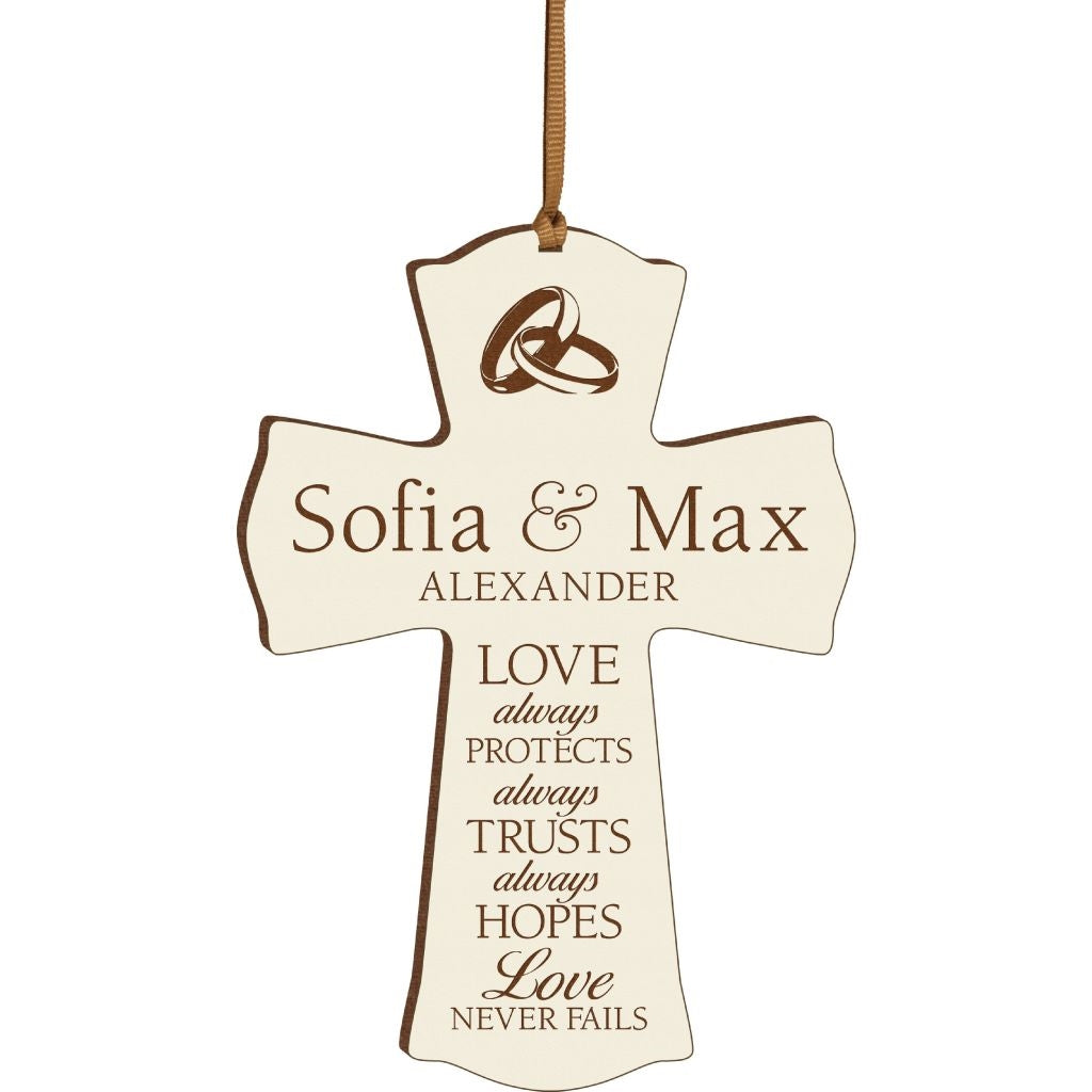 WHITE MINI CROSS - Engravable (ZCRO34) - Southern Grace Creations