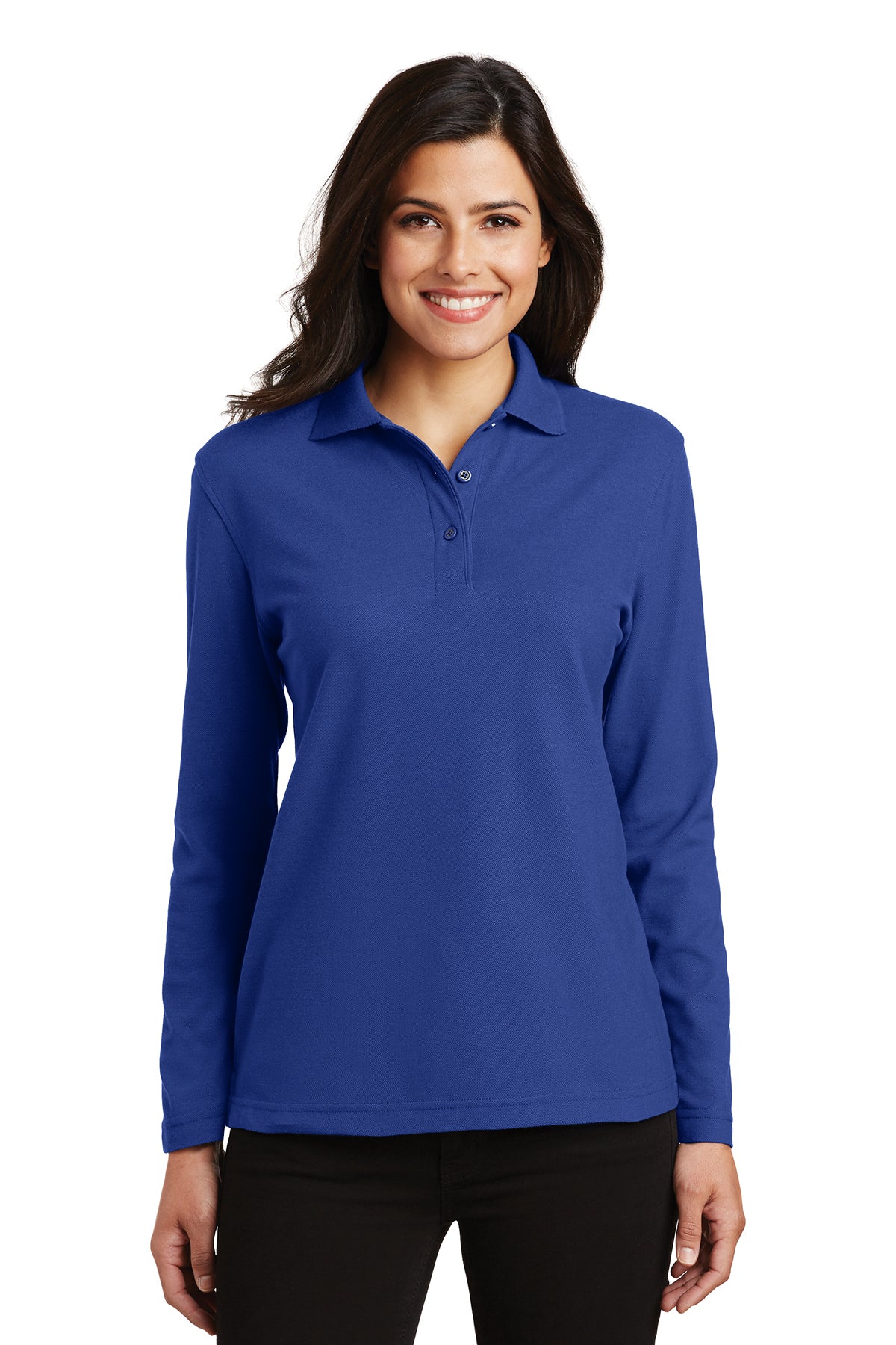 WINDSOR - LADIES Long Sleeve Polo - ROYAL (L500LS) - Southern Grace Creations