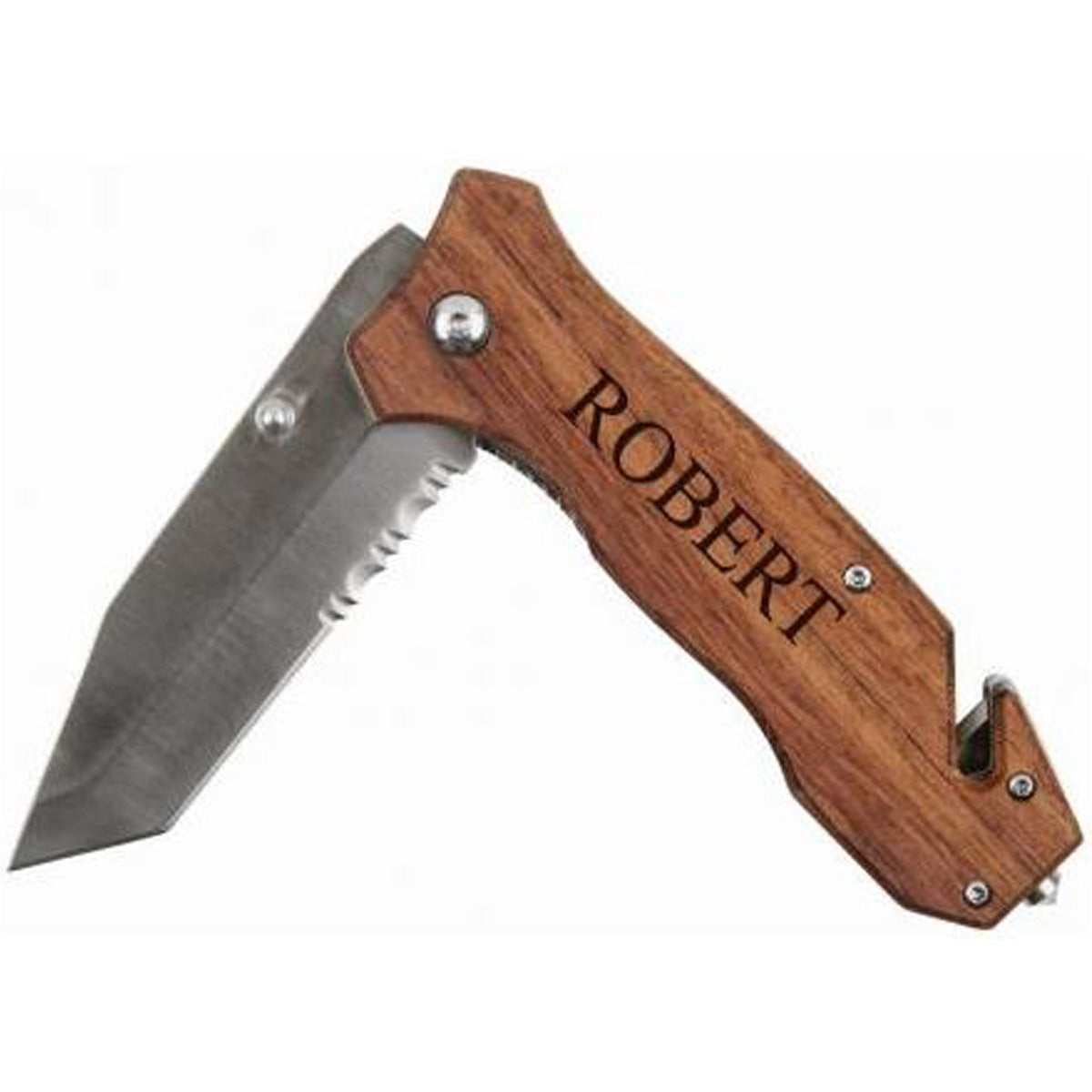 WOOD POCKET KNIFE W/ CLIP - ENGRAVABLE - Southern Grace Creations