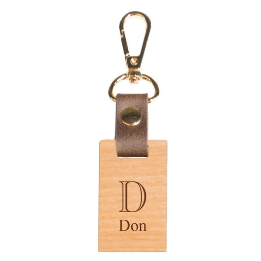 WOOD RECTANGLE KEYCHAIN - Engravable (ZLKC20) - Southern Grace Creations