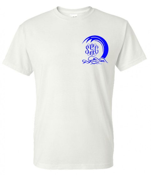 Wave Monogrammed Tee - Southern Grace Creations