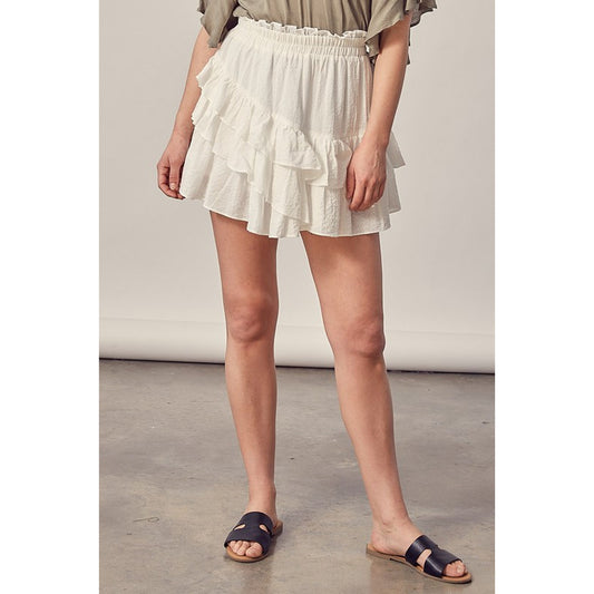 Wavy Paradise Skirt - White - Southern Grace Creations