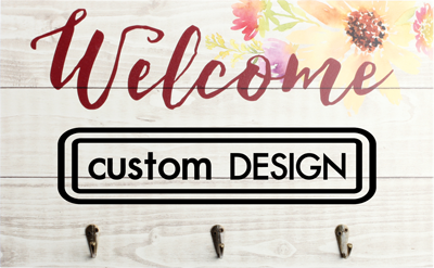 Welcome Plaque W/ Hooks - Engravable (ZPNH0002) - Southern Grace Creations