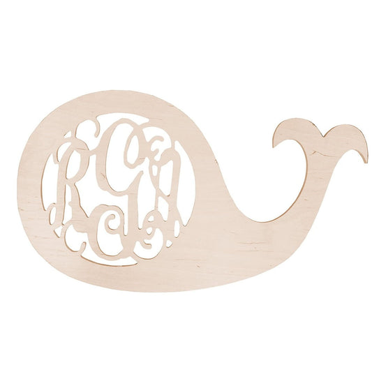 Whale Wood Monogram - Southern Grace Creations