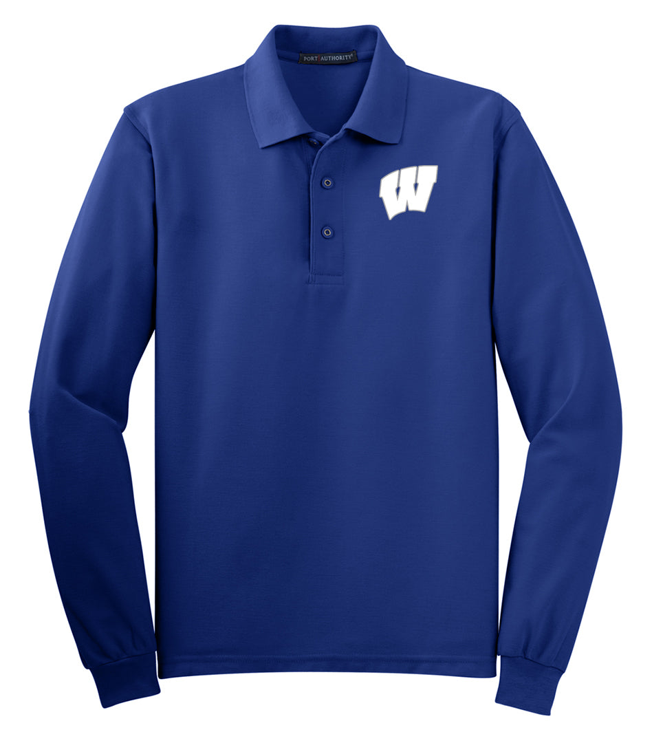 Windsor - ADULT Long Sleeve Polo - ROYAL (K500LS) - Southern Grace Creations