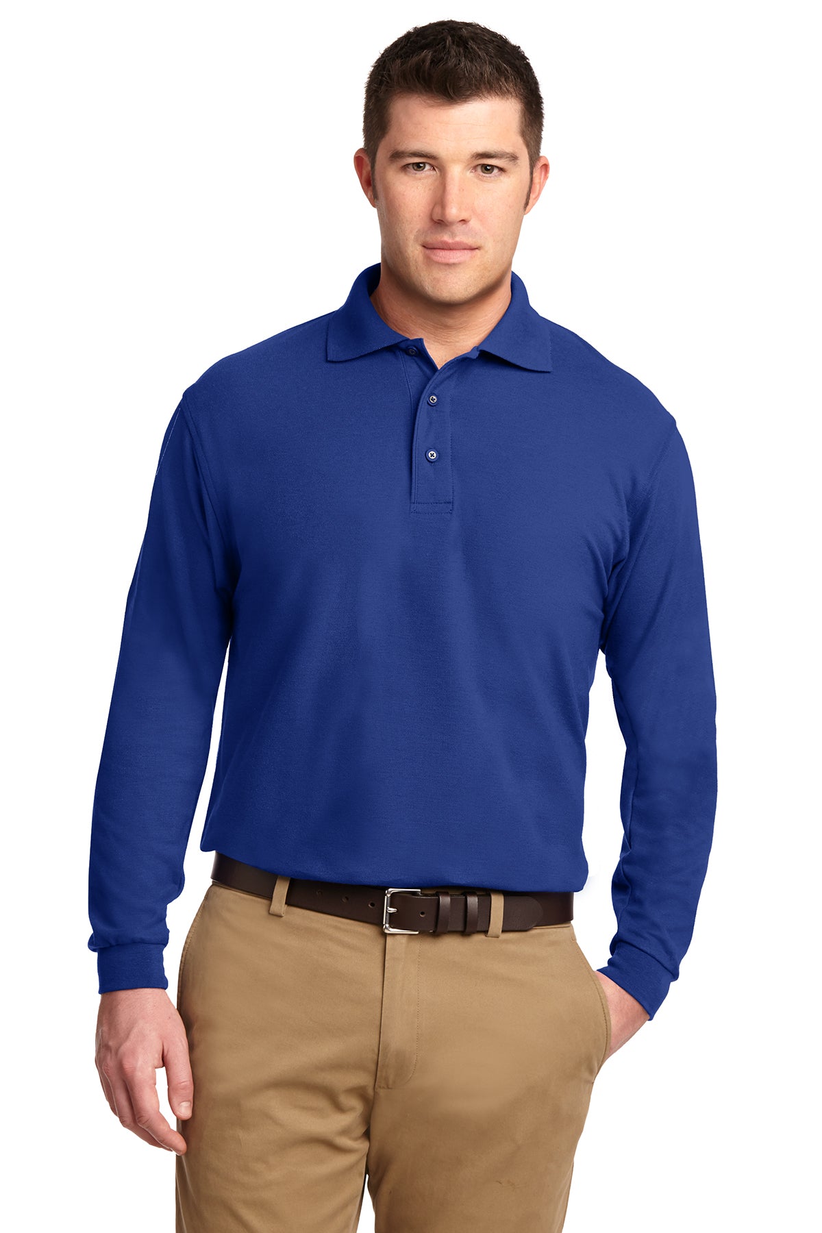 Windsor - ADULT Long Sleeve Polo - ROYAL (K500LS) - Southern Grace Creations