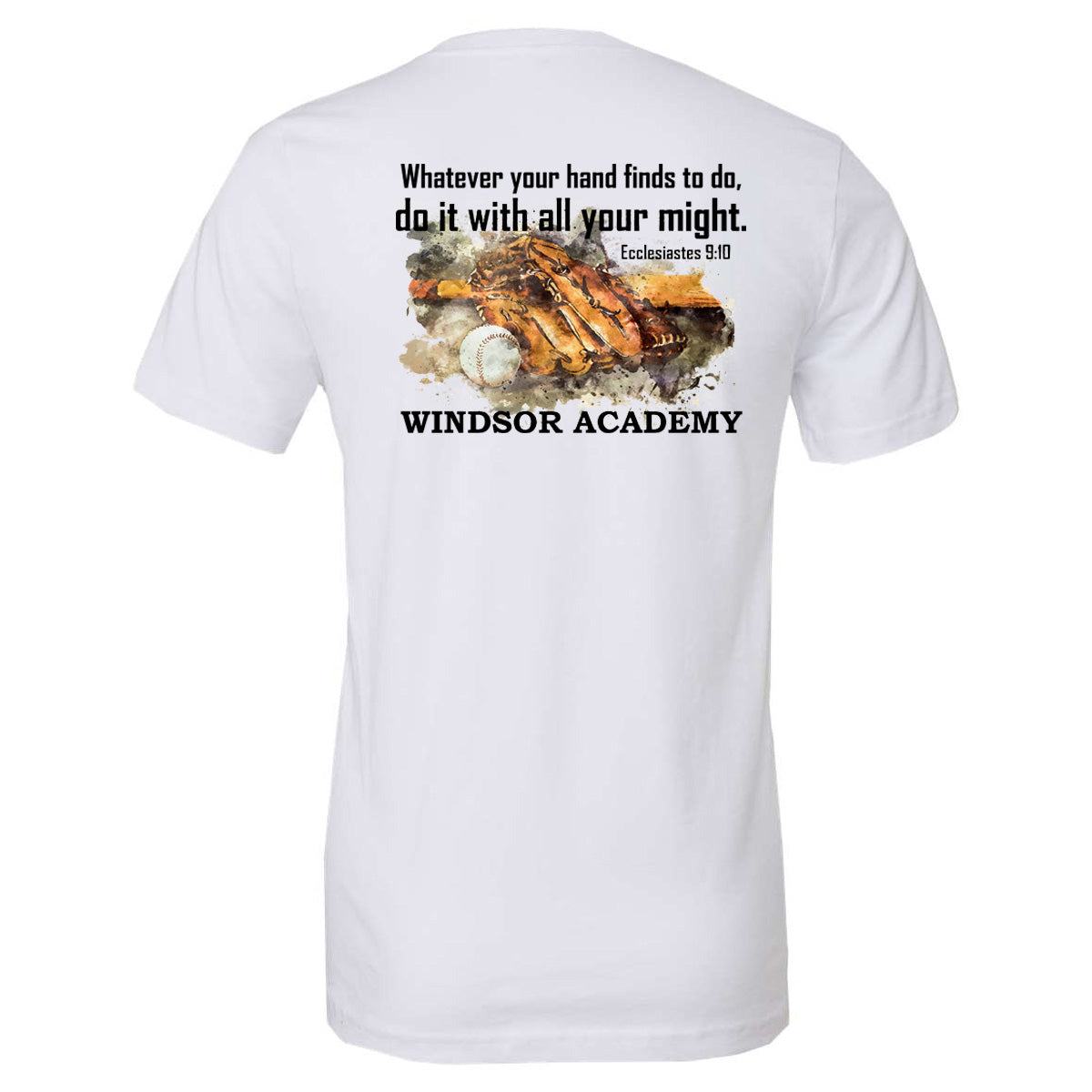Windsor - Baseball - Ecclesiastes 9.10 - White (Cotton Tee/Drifit Tee/Hoodie/Sweatshirt) - Southern Grace Creations