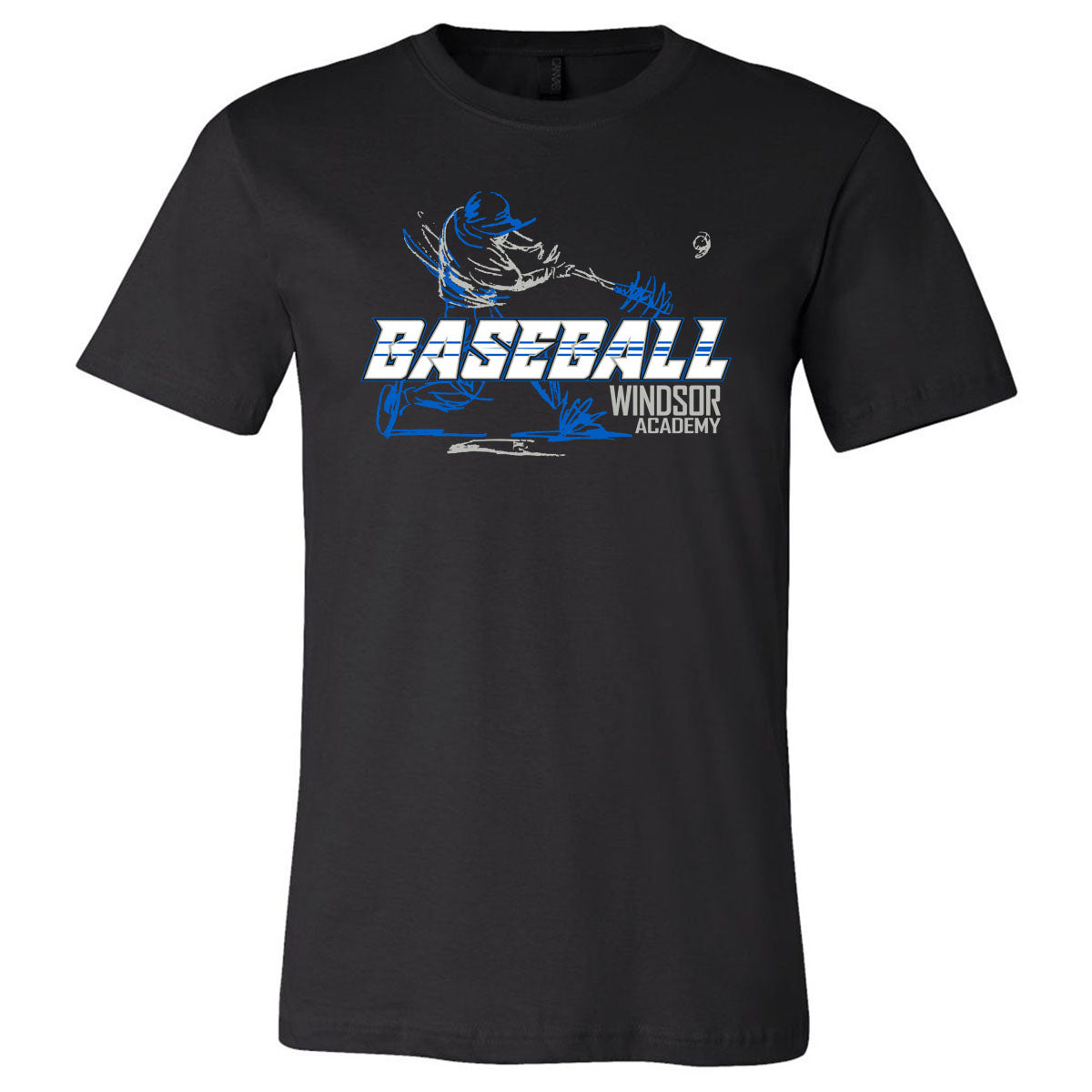 Windsor - Baseball Sketch - Black (Tee/Hoodie/Sweatshirt) - Southern Grace Creations