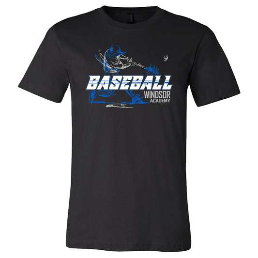 Windsor - Baseball Sketch - Black (Tee/Hoodie/Sweatshirt) - Southern Grace Creations