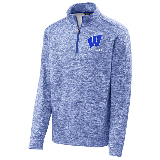 Windsor - Baseball - Sport-Tek PosiCharge Electric Heather Fleece 1/4-Zip Pullover - True Royal Electric (ST226) - Southern Grace Creations