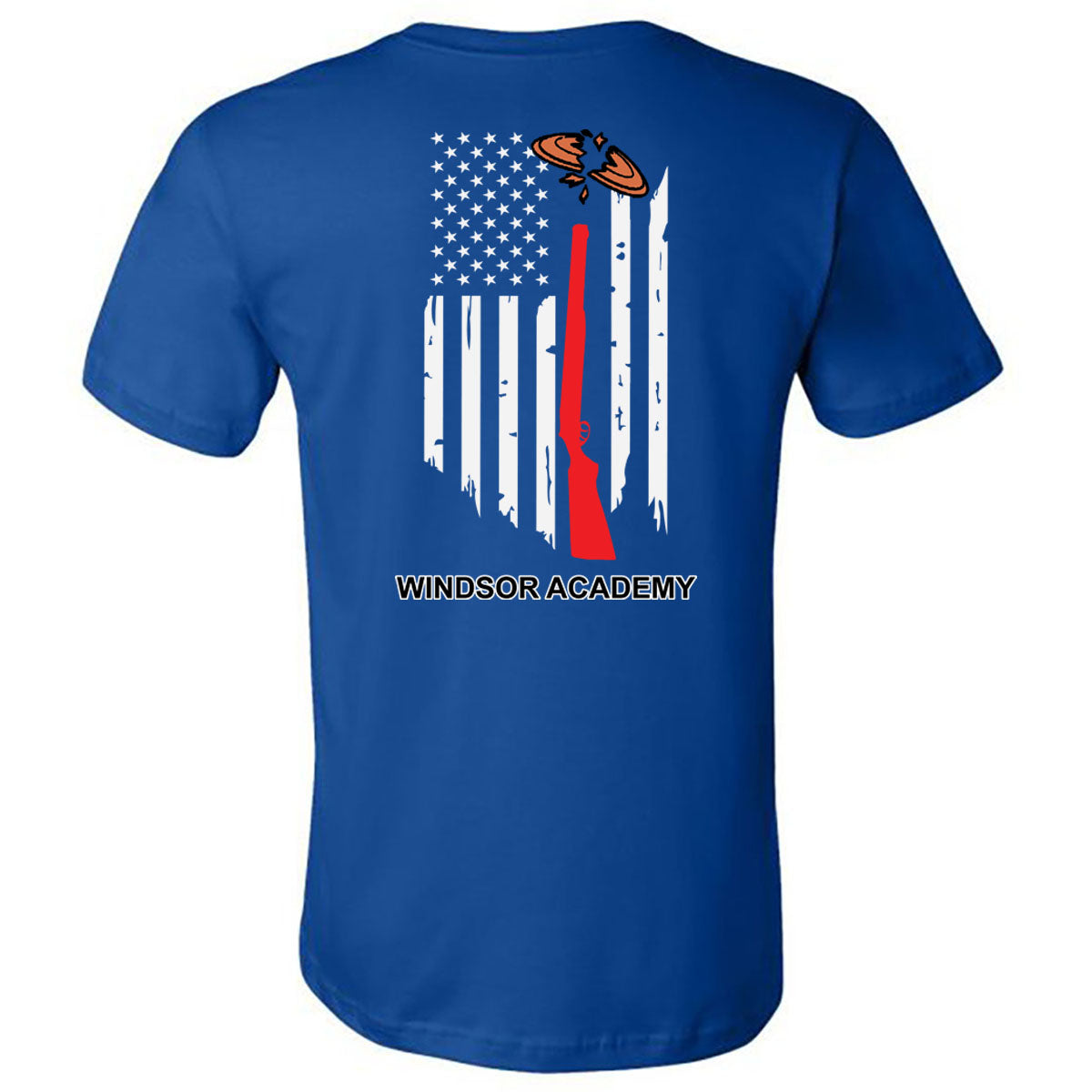 Windsor - Clay Shooting American Flag - Royal Short Sleeves Tee - Southern Grace Creations