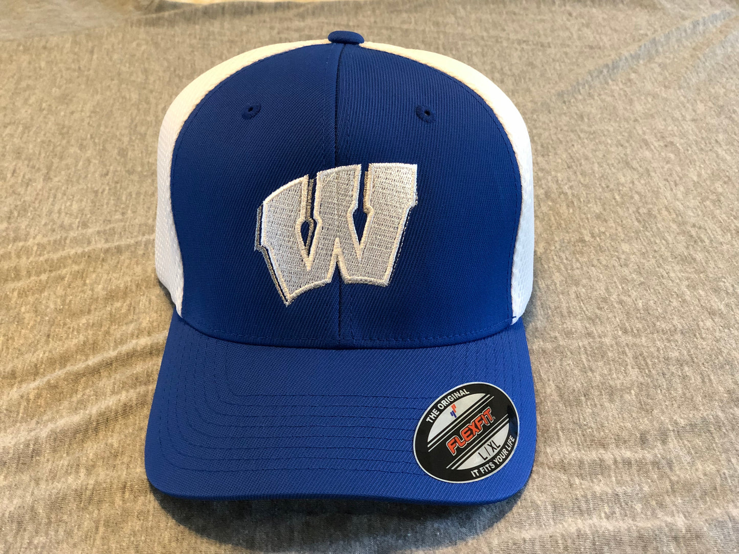 Windsor - Flexfit Mesh Back Cap (C812) - Royal/white - Southern Grace Creations
