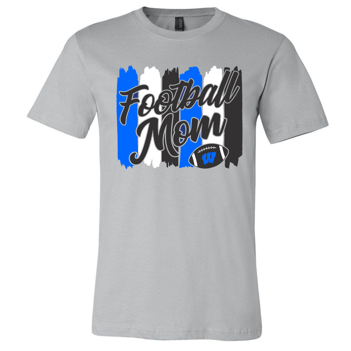 Windsor - Football Mom Paint Strokes - Storm/Medium Grey (Tee/Hoodie/Sweatshirt) - Southern Grace Creations