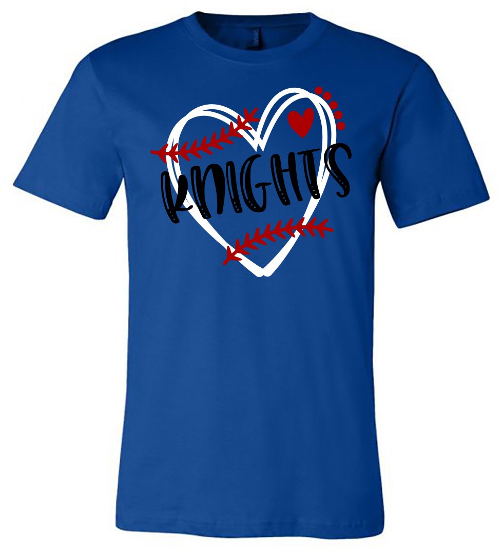Windsor - Knights Baseball with Heart (Tee/Hoodie/Sweatshirt) - Southern Grace Creations