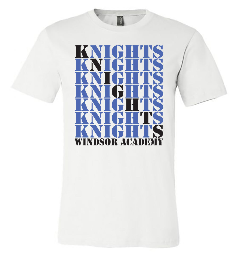 Windsor - Knights Knights Knights Print - White (Tee/Hoodie/Sweatshirt) - Southern Grace Creations