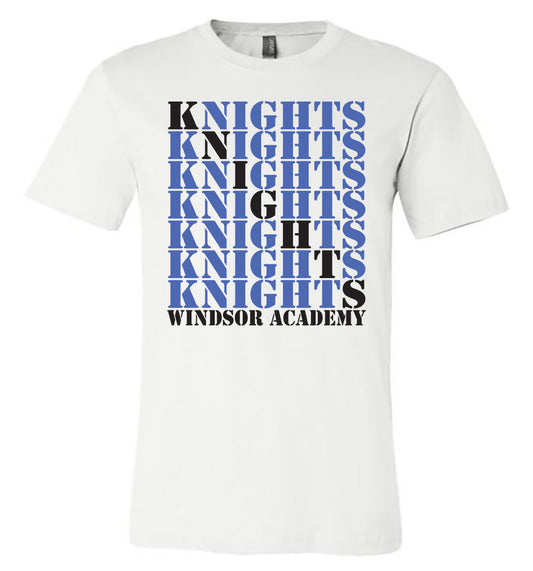 Windsor - Knights Knights Knights Print - White (Tee/Hoodie/Sweatshirt) - Southern Grace Creations