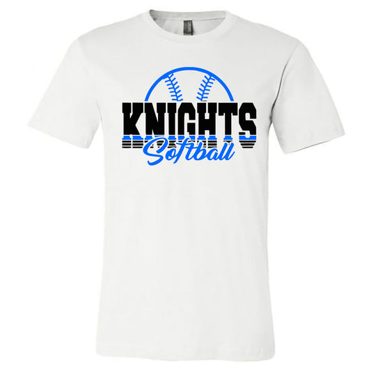 Windsor - Knights Softball Stripes - White (Tee/DriFit/Hoodie/Sweatshirt) - Southern Grace Creations