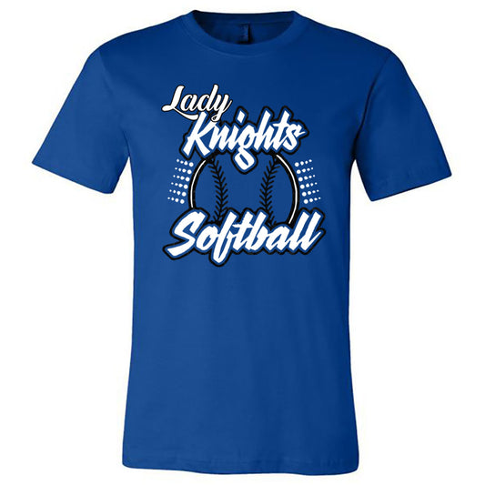 Windsor - Lady Knights Softball Splatter - Royal (Tee/Hoodie/Sweatshirt) - Southern Grace Creations