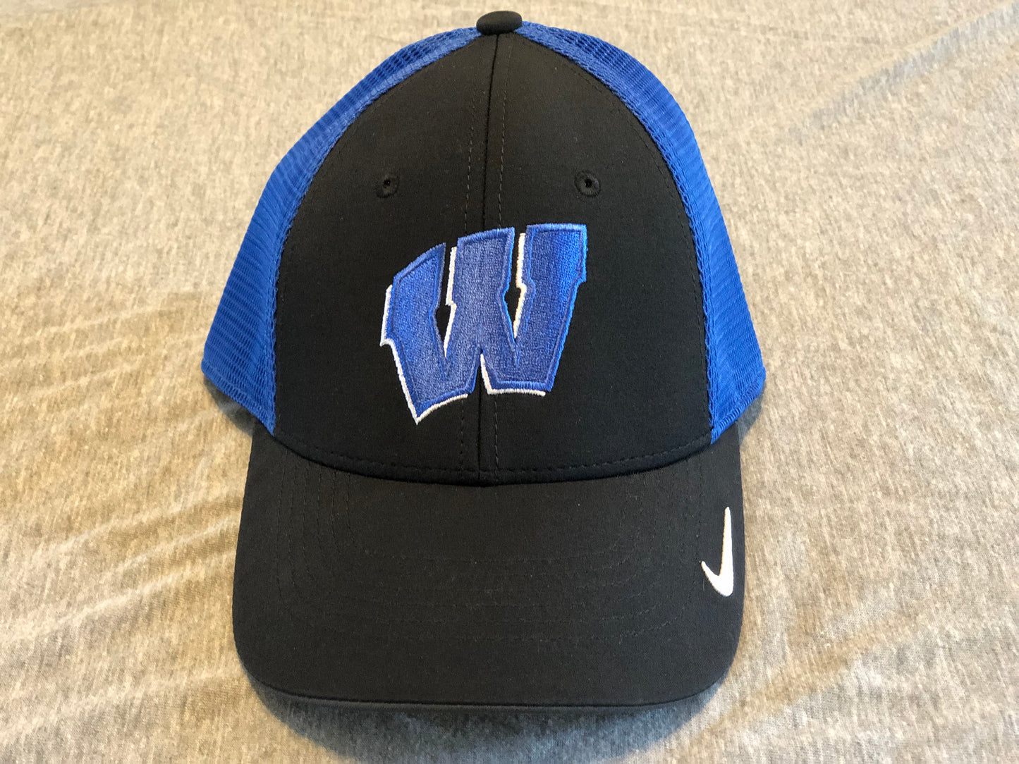 Windsor - Nike Dri-FIT Mesh Back Cap (NKAO9293) - Black/royal - Southern Grace Creations