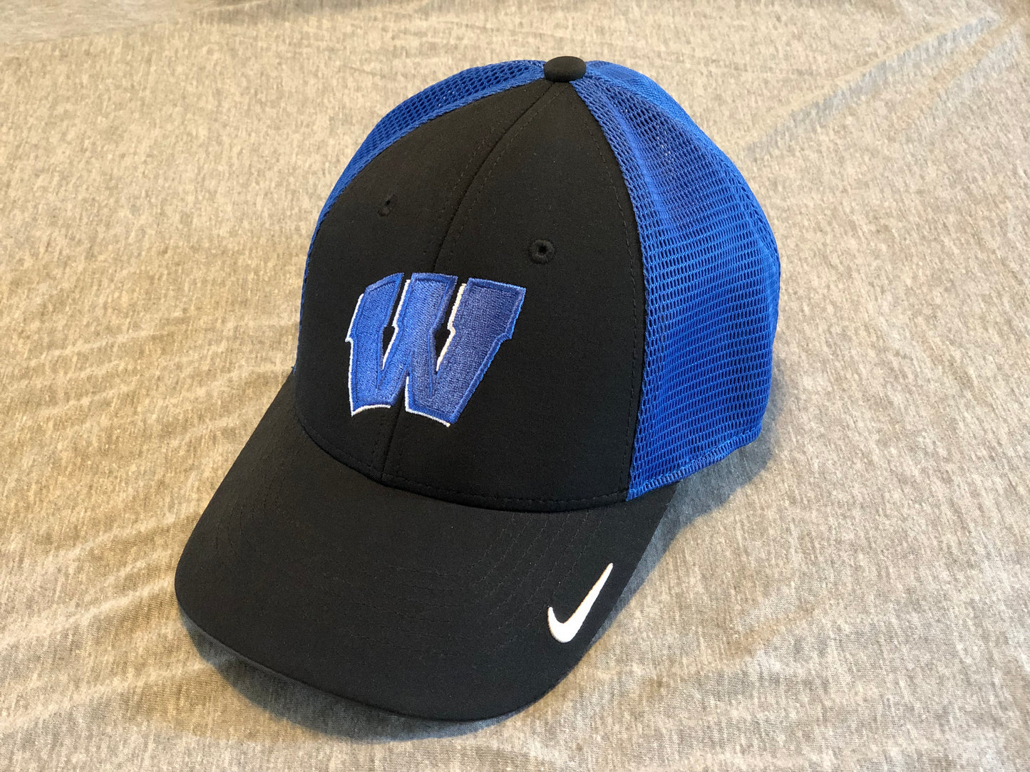 Windsor - Nike Dri-FIT Mesh Back Cap (NKAO9293) - Black/royal - Southern Grace Creations