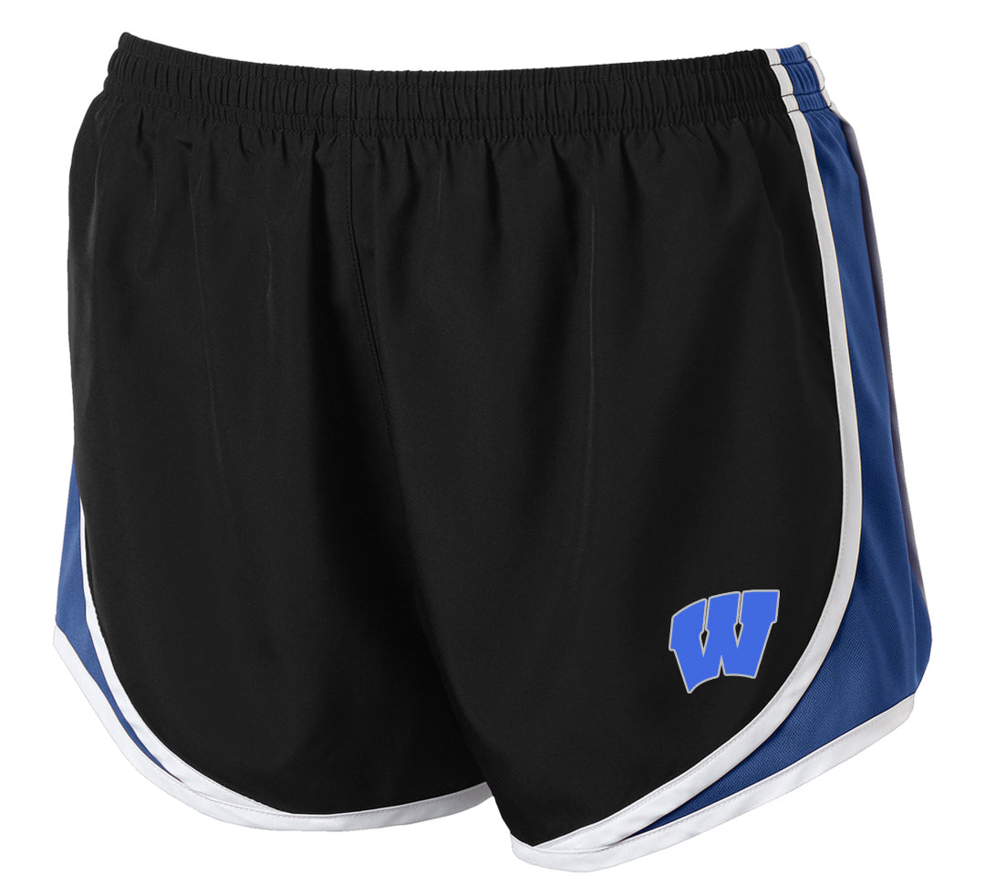 Windsor - Sport-Tek Athletic Shorts - Black/ True Royal/ White (LST304) - Southern Grace Creations