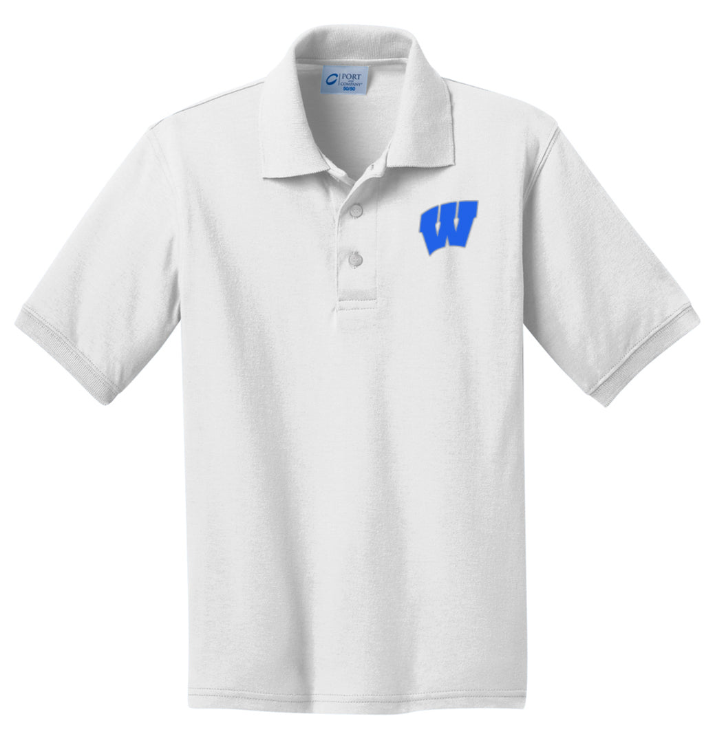 Windsor - Toddler/Youth Polo - White (KP55Y) - Southern Grace Creations