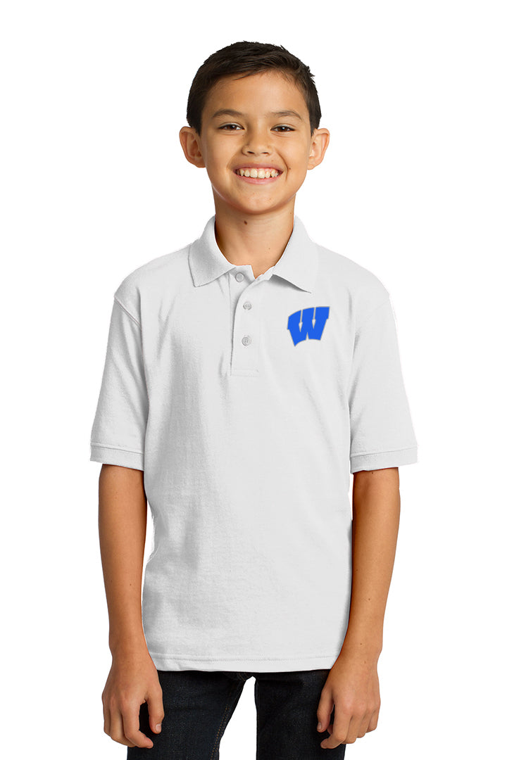 Windsor - Toddler/Youth Polo - White (KP55Y) - Southern Grace Creations