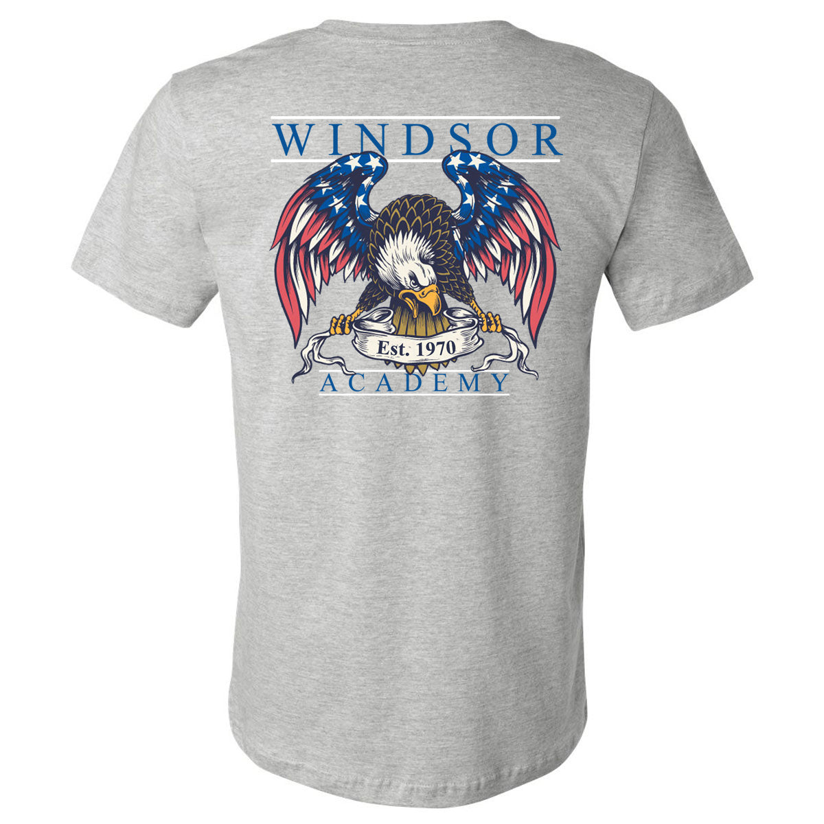 Windsor - Windsor Academy Eagle - Athletic Heather Short Sleeve Tee - Southern Grace Creations