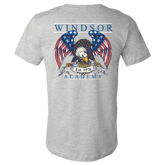 Windsor - Windsor Academy Eagle - Athletic Heather Short Sleeve Tee - Southern Grace Creations
