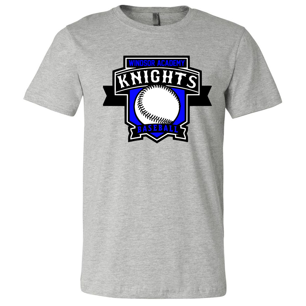 Windsor - Windsor Academy Knights Baseball Banner - Athletic Heather (Tee/Hoodie/Sweatshirt) - Southern Grace Creations