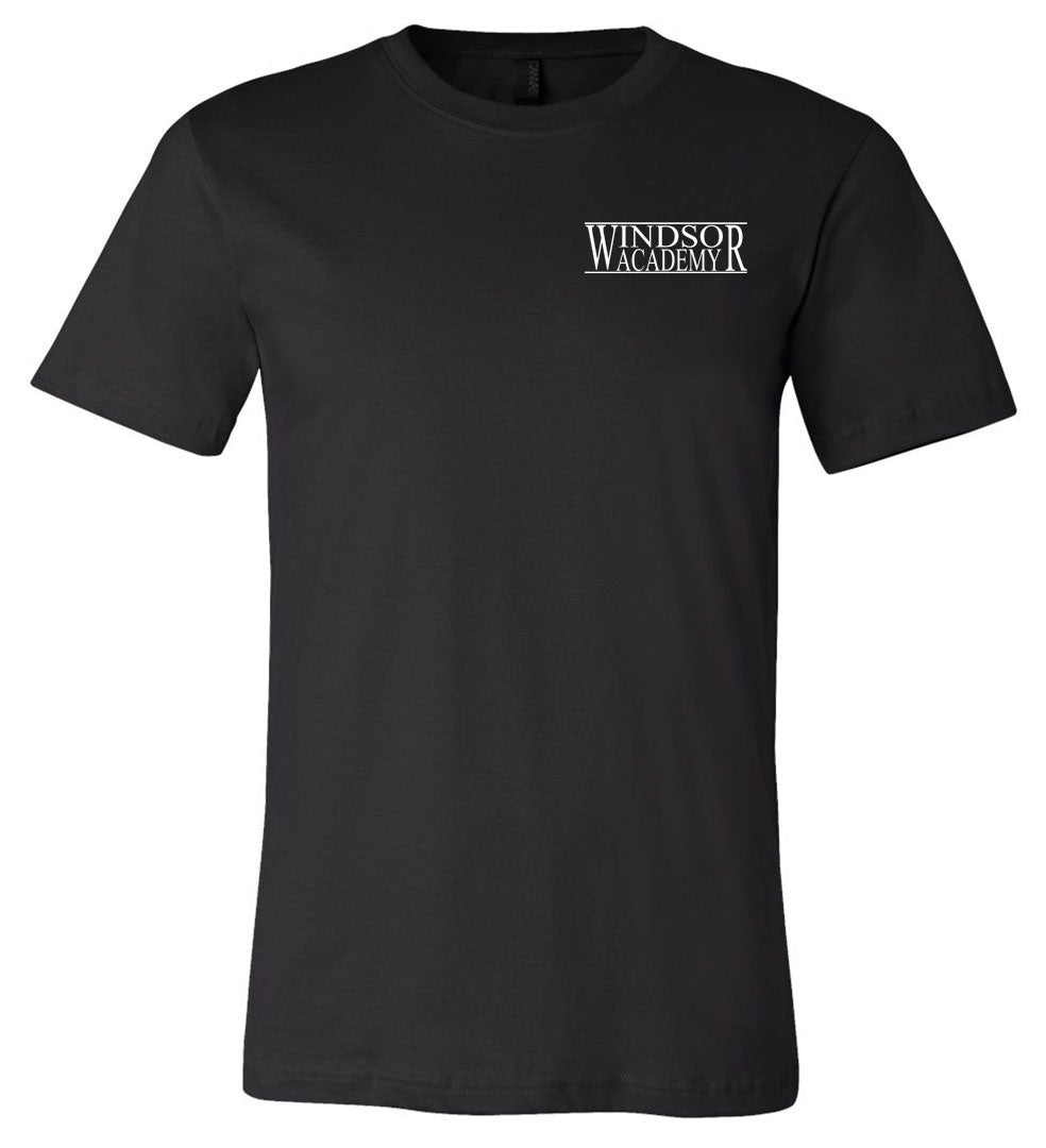 Windsor - Windsor Academy with Dog and Flag - Black (Tee/Hoodie/Sweatshirt) - Southern Grace Creations