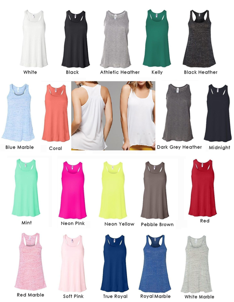 Women's Monogram Flowy Racerback Tank - Southern Grace Creations