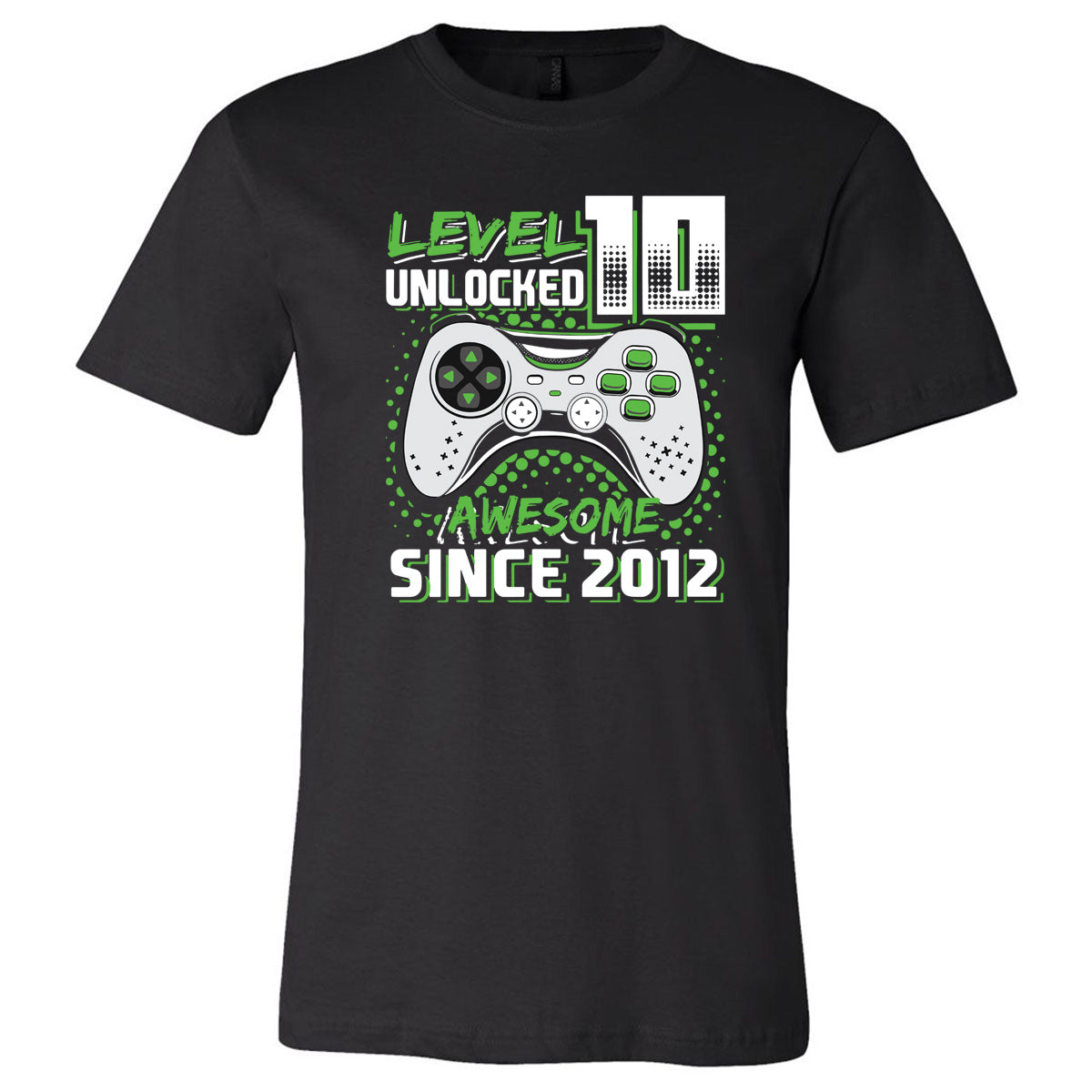 XBox Level 10 Unlocked - Black Short Sleeves Tee - Southern Grace Creations