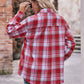 Mandy Plaid Dropped Shoulder Longline Shirt