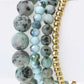 Semi Precious Beads Stretch Bracelets Set