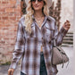 Mandy Plaid Dropped Shoulder Longline Shirt