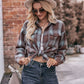 Mandy Plaid Dropped Shoulder Longline Shirt