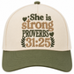 She Is Strong Hat - Pint/White Snapback