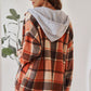 Button Up Plaid Hooded Jacket