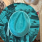 Vegan suede cowboy hat with cowgirl