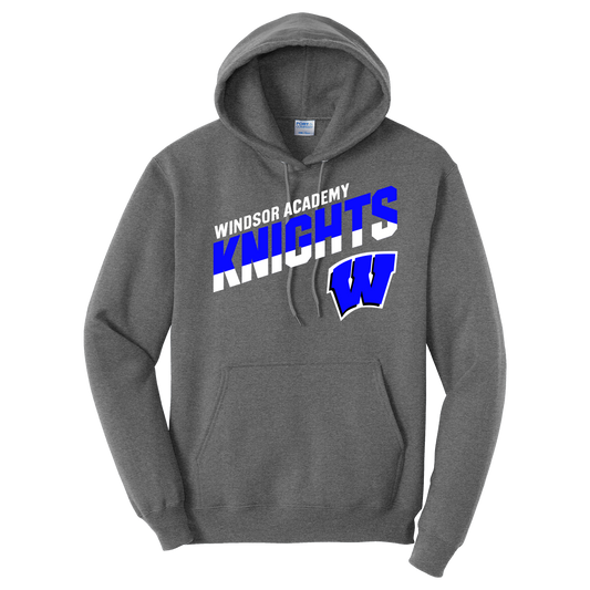 Windsor - WINDSOR ACADEMY KNIGHTS SLANTED W - Graphite Heather (Tee/DriFit/Hoodie/Sweatshirt)