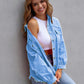 Distressed Drop Shoulder Denim Jacket