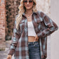 Mandy Plaid Dropped Shoulder Longline Shirt