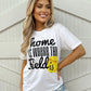 Softball Home Is Where The Field Is® White Comfy Tee